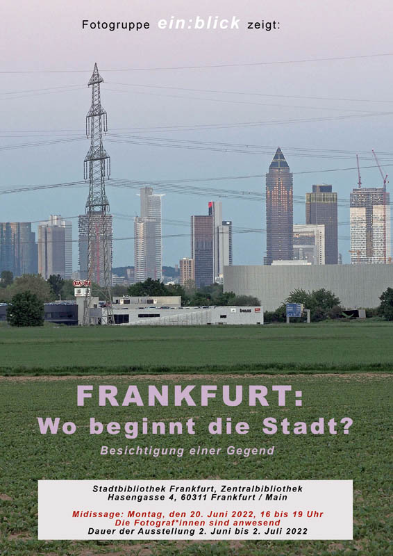 Ausstellungsplakat »Frankfurt - Wo beginnt die Stadt?«